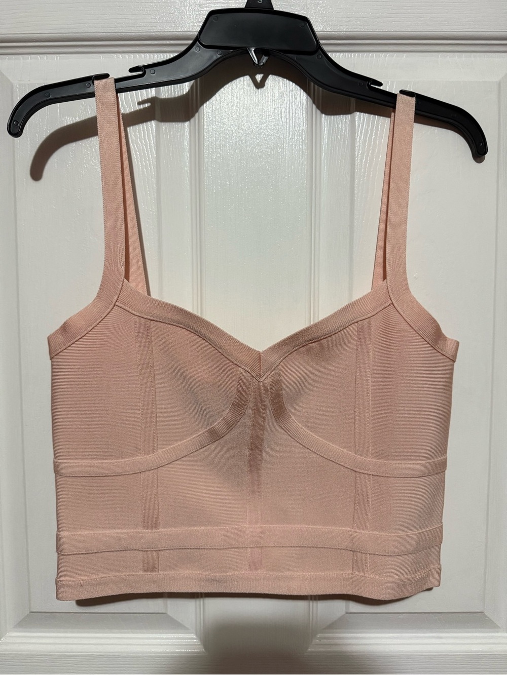 bebe Blush Pink Longline Bandeau Bralette